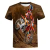 メンズTシャツ夏3Dプリントモトクロスグラフィックカジュアルトレンド製品FASIONクールスタイルTシャツと半袖のTシャツ