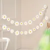 Decorative Objects Figurines Daisy Birthday Party Decoration For Kids Flag Pulling 7inch Plate First Supplies 230829