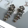 Hoop Huggie Fashion Metal Metal Alloy Hollow Dangle Серьги для женщин Trend Vintage Emo Leaves Crystal Boho Pendientes Luxury Party Jewelry 230829