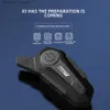 X1 Plus Moto Bluetooth 1000M Intercom Casco Auricolare Per 2 Rider Intercomunicador Moto Interfono Impermeabile Auricolare Q230831