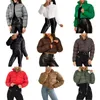 女性用ジャケットふわふわの暖かいジャケット冬のタートルネック長袖コートジッパーカーディガンクロップドソリッドカラーショートアウター