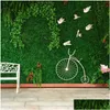 Decorazioni da giardino Tappeto in erba artificiale Simation Tappetino in plastica per erba di bosso 25 cm x 25 cm Prato verde per la decorazione domestica Consegna di goccia P Otpdx