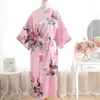 Vêtements de nuit pour femmes Petit frais imprimé spacieux et confortable kimono pyjamas femmes sexy imprimé robe de chambre robe de bain lingerie chemise de nuit