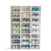 Clear Multicolor Shoe Box Foldable Storage Plastic Transparent Home Organizer Stackable Display Superimposed Combination Shoes Containers Cabinet Boxes