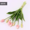 Tulipe artificielle en Silicone souple, fleurs décoratives au toucher réel, pour décoration de mariage à domicile, fausses fleurs de jardin