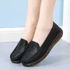 Dress Shoes Cowhide Hollow Bean Beef Tendon Bottom Wedges Mother Flat One Pedal Hole Plus Size Women's 230829