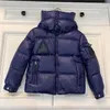 Crianças meninos moda inverno à prova de vento com capuz para baixo puffer casacos luxo designer marinha outwear criança menino puff jaquetas roupas infantis