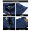 TFETTERS Jeans da lavoro Pantaloni da uomo Moda Dritto Solido Comodo Pantaloni da uomo sottili Nuovi jeans elasticizzati regolari Smart Casual Denim HKD230829