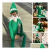 ديكورات عيد الميلاد تتنقل على stoop elf doll spy bent bent home decorati gift toy t0814 drop droper