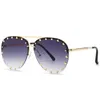 Sunglasses 0997 new ins style women's metal Sunglasses sun shading advanced screen red sunglasses L0830