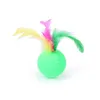 Cat Toys Funny Plastic Golf Ball Toy With Feather Interactive Kitten Teaser Pet Supplies Drop Delivery Home Garden Dh84Y