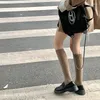 Femmes chaussettes JK haut genou solide coton longue mode féminine tricot rayure bas jambe robe Calcetine Medias