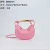 Trendy New Woven designer bag Ribbon Pink Knotted bag Multiple Styles Inline Red Same Style Handbag Light Luxury Style One Shoulder Diagonal Straddle Bag 230830