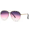 Sunglasses 0997 new ins style women's metal Sunglasses sun shading advanced screen red sunglasses L0830