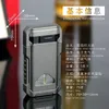 New Creative Personality Can See Through The Air Window Double Straight-flushing Cycle Inflatable Lighter Flip Cigar BQKY