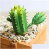 Couronnes de fleurs décoratives plantes artificielles avec Vase bonsaï Cactus Tropical fausse plante succulente en pot bureau maison Pot de fleur Dro Otulo