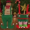 Regalo di Natale Sacchetti di caramelle elfo Sacchetto di vino di Natale Calzini Borsa di elfo Cola Sacchetto regalo di caramelle rosso verde di Natale Calze di Natale per feste GC2267