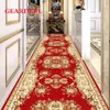 Mattor Autumn Style Long Lobby Carpet Mattor Living Room Stairway Hall Home Corridor Mattor Aisle Party Wedding Red Area Rugs 230829