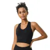 set ABS LOLI Women Black Padded Sports Bra Naked Feeling Racerback Crop Tank Top Push Up Self Bra Yoga Workout Shirts