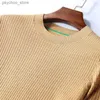 T-shirt a maniche lunghe Maglione in seta di gelso in puro colore Primavera e autunno girocollo Camicia in maglia di lana stile coreano Q230830