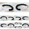 Beaded SN1061 Rose Quartz Lava Yoga Armband Healing Crystals Wrist Mala Pärlor Chakra smycken Natural Stone Womens Drop Delivery Brace DH0TW