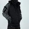 Vestes pour hommes Veste tactique d'extérieur Hommes Combat Manteau militaire Printemps Automne Sweat à capuche détachable Multi-poche Coupe-vent Vêtements masculins