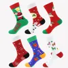 Chaussettes de noël créatives pour femmes, 1 paire, dessin animé amusant pour enfants, cadeau mignon, Elk bonhomme de neige, père noël imprimé pour Festival