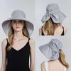 Chapeaux à large bord été femmes seau chapeau voyage visière pliable lumière grand pêcheur extérieur allongé cou attelle bassin