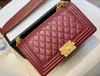 chanells designer channelbags quality LE Top Top BOY quality bag Luxurious womens shoulder handbag Quilted Caviar leather crossbody bags Designer flap Solid Hasp c