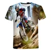 Męskie koszule T Summer 3D Drukuj Motocross Graphic Grapiowe Produkty Trendów