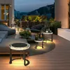 Lámpara de pie LED con energía solar para exteriores, mesa de jardín, luces solares impermeables IP65 para patio, patio, jardín, mesa auxiliar para exteriores, decoraciones de jardín