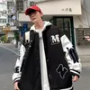 Vestes pour hommes veste à capuche pur coton cardigan printemps et automne ins uniforme de baseball hommes vêtements couleur contrastée poche kpop 230829