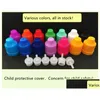 Bouteilles d'emballage Bouteille d'aiguille pour animaux de compagnie en gros 5 ml compte-gouttes en plastique transparent 5 ml e liquide pour jus électronique 13 couleurs livraison directe école de bureau Dhjru