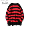 GMANCL Two colors Mens Ripped Holes Sweater autumn new Vintage oversized high quality Loose Cotton Casual men Pullovers sweater Q230830