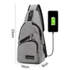 Sacs à dos Hommes Anti-vol Poitrine Sac Sacs À Bandoulière Court Voyage Messagers Hommes En Cuir Sling Pack USB Charge Bandoulière Paquet École 230830