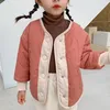 Manteau en duvet pour enfants, veste rembourrée en coton, vêtements pour garçons et filles, doublure intérieure en coton pour bébé, vêtements double face et cardigan chaud en velours