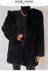 Femmes fourrure mode noir Faux manteau femmes automne hiver chaud doux vison moelleux veste vêtements d'extérieur pour femmes