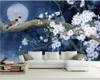 Tapeten Papel De Parede Chinesischen Stil Blume Und Vogel Mond Nacht 3d Tapete Wohnzimmer Kinderzimmer Tapeten Wohnkultur Bar wandbild