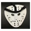 Masques de fête Halloween Blanc Poreux Hommes Masque Jason Voorhees Freddy Film d'horreur Hockey Effrayant pour les femmes Costumes de mascarade Drop Deliver DHC0Y