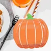 Flatware Sets Dessert Plate Convenient Cake Paper Snack Gathering Pumpkin Multi-function Dinner