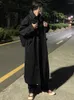 Męskie okopy płaszcze mauroicardi wiosna jesień długotrwały czarny czarny płaszcz khaki mężczyzn raglan rękaw w pojedynczej piersi luźna moda koreańska