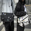 Kvällspåsar unisex stor kapacitet casual mode enkel axel väska koreanska tonåringar flera fickor bokpåse nylon vattentät resväska 230830