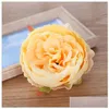 Couronnes de fleurs décoratives 10 cm tête de fleur de pivoine artificielle pour la fête de mariage décoration de la maison bricolage fausse guirlande murale livraison directe Otxck