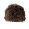 Caps Beanieskull Y2k Europe and America Hats Autumn Winter Fur Hair Imitation Mink Hat Female Thickening Warm Plush Fishing Cap 230829
