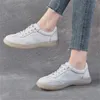 Chaussures habillées Top Soft Cowhide Blanc Femme Baskets Confortables Allmatch Tempérament Plat Dames Cuir 230829