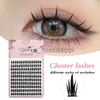 Falska ögonfransar Yelix 160 kluster Anime Lashes Cosplay Lash Cluster Wispy Japanese Makeup Spikes Eyelashes Strands Eyelash X0830