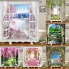 Shower Curtains Scenic Window Printing Shower Curtain Home Decor Waterproof Shower Curtain Bathroom Decor Curtains With R230830