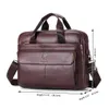 Портфельбазы Bullcaptain Men's Bag Подличный кожаный портфель для ноутбука 14 Messenger Men's Leather Bag Portfolio для документа A4 230830