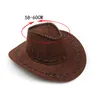 Szerokie brzegowe czapki wiadra Western Cowboy Travel Caps for Women Men's zamszowe vintage mężczyzn z Cowgirl Jazz Cap 230830