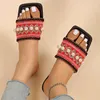 Slippers Sandals Women Beads Flip Flops Flats Beach Shoes 2023 Summer Casual Slingback Walking Dress Soft Femme Slides